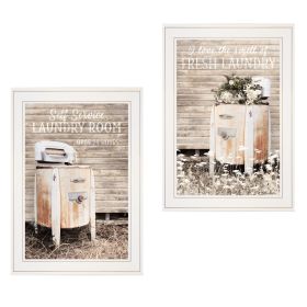 Laundry Room Framed Wall Art Set of 2