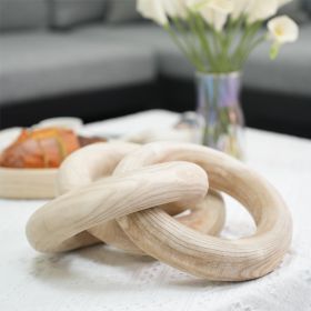 Natural Wood 3-Link Decorative Chain Decor