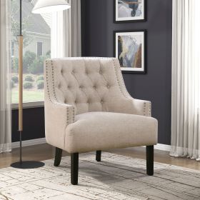 Chenille Button Tufted Accent Chair