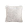 17.7in French Jacquard Woven Pillow Cover â€“ Peony Floral Decorative Throw Pillow Case
