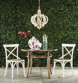 French Country 6-Light Farmhouse Wood Chandelier
