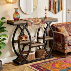 Console Table with Storage Rack – Sturdy Sofa Table