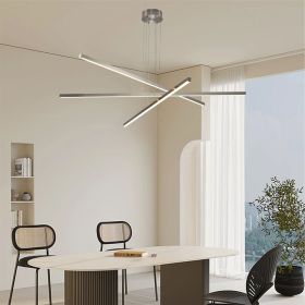 48" Modern LED Geometric Chandelier – 3-Arm Design