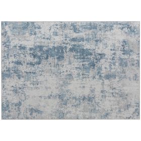 4x6 Modern Abstract Machine Washable Non-Slip Area Rug – Blue