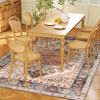 4x6 Boho Medallion Area Rug – Washable & Non-Slip Brown