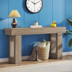 Long Wooden Console Table – Sofa Table for Behind Couch