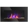 28.5" Wall Mounted Electric Fireplace with 7-Color LED Flame Effect