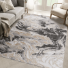 8x10 Grey Abstract Area Rug – Stain Resistant & Non-Shedding