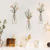 3 Pieces Metal Flowers Wall Art- Rustic Farmhouse Decor Minimalist Decor for Living Room Bathroom Bedroom Dining Room