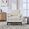 35.4 "Wide Modern Farmhouse Performance Accent Chair with Black Finish Legs