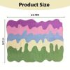 Colorful Abstract Plush Area Rug – Soft Velvet Texture
