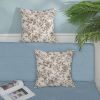 Brown Pillow Covers 16x16 Set of 2 Brown and Cream Floral Chinoiserie Throw Pillows Vintage Rustic Toile Flower Decorative Pillow Cases Outdoor Chinoi
