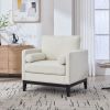 35.4 "Wide Modern Farmhouse Performance Accent Chair with Black Finish Legs