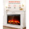 Electric Fireplace Insert, 40 inch Recessed and Wall Mounted with Adjustable Flame Color Brightness & 8h Timer & Remote Control