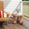 24" Round Mahogany Accent Table – Solid Wood