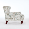 Modern Accent Chair with Retro Wood Legs, Comfy Upholstered Armchair