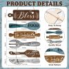 Bless the Food Before Us Kitchen Wooden Wall Decor Farmhouse Kitchen Prayer Wall Art Room Decor Rusic Wooden Hanging Sign Decorations for Dining Room