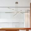 48" Modern LED Geometric Chandelier – 3-Arm Design
