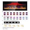 60" Wall Mounted Electric Fireplace with Multi-Color LED Flame
