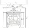 Modern Freestanding Fireplace Surround with Leg for Electric Fireplaces White 44.7" W X 40" H Elegant Mantel Design