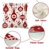 4 Pack Buffalo Plaid Red Christmas Throw Pillow Covers
