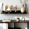 Gold Thinker Statue Set of 3 – Modern Resin Sculptures