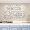 Kitchen Wall Decor 3D DIY Acrylic Silver Bless This Home