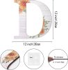 Large Wooden Letters 12 Inch Rustic Wooden Letters D for Wall Decor Home Wood Letters Sunflower Big Wood Wall Letters Decor for Living Room Bedroom Pa