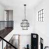4-Light Metal Lantern Tiered Pendant Hanging Light Fixtures
