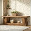 2-Tier Entryway Bench with Storage Shelf 63 Inch End of Bed Bench Extra Long Seating for Hallway And Bedroom Organization