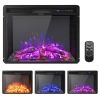 26" Recessed Electric Fireplace with Adjustable Flame Brightness