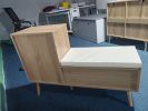 2-in-1 Shoe Storage Bench, PP Rattan Shoe Cabinet with 2 Adjustable Shelves and Removable Seat Cushion, Modern Entryway Bench, Shoe Storage Organizer