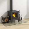 Fireplace Glass Plate Transparent 39.37 x 19.69 in Glass