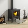 Fireplace Glass Plate Transparent 31.50 x 19.69 in Glass