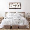 Family is Everything Wall Decor-Rustic Family Quote Print Canvas for Farmhouse-Family Signs Wall Art- Framed Artwork Wall Decoration for Living Room