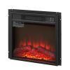 18" Electric Fireplace Insert with Remote & Realistic Flame