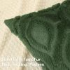 Throw Pillow Covers 18x18 Inch Set of 2, Soft Plush Faux Wool Forest Elf Solid Couch Pillow Covers