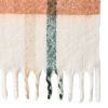 Faux Mohair Cozy Couch Throw Blanket Ivory Plaid, 50x72"