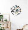 Metal Wall Art Bird on Tree Branch, Handcraft Decorative Bird Wall Decor for Living Room Bedroom Dining Room Office, Small Wall Art Hanging Decoration