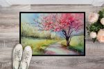 Apple Blossom Watercolor Doormat – Non-Slip & Washable (18x27)