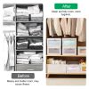 Foldable Linen Storage Bins Set of 4 with Clear Window