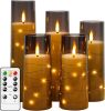 Flameless LED Candle Set with Timer (5-Pack)