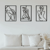 Abstract Line Art Wall Sculpture Set (3-Piece)