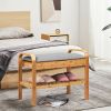 Shoe Rack Bench with Storage Shelf for Entryway Hallway Bedroom