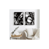 4 Pack Black Abstract Metal Wall Art, Minimalist DÃ©cor Single Line Art Wall DÃ©cor, 3D Textured Metal Wall Sculptures