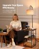 Floor Lamp with Table, Narrow 3-Tier End Table with Open Shelves & 3 Color Temperature Lighting