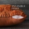 Fall Pillow Covers 18x18 Set of 2 Fall Decorations Autumn Rust Pumpkin Throw Pillow Cases Soft Plush Faux Fur Wool