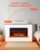 65.5" Freestanding Electric Fireplace with Mantel & Heater