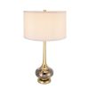 Glass Drum Shade Table Lamp (15" x 29")
