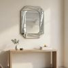 Diamond Shaped Large Wall Mirror for Decor Elegant Living Room, Modern Beveled Edge Frameless Accent Mirror for Entryway, Dining Room, Bathroom